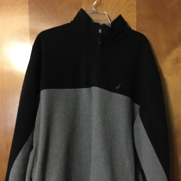 Nautica Men's 1/4 Zip Medium Long Sleeve Fleece Pullover Coat Color Block (T117) - Picture 1 of 7
